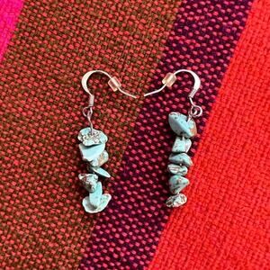 Turquoise Stacked Bead Earrings